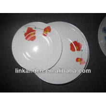 Haonai bright decal ceramic dinnerware plate sets